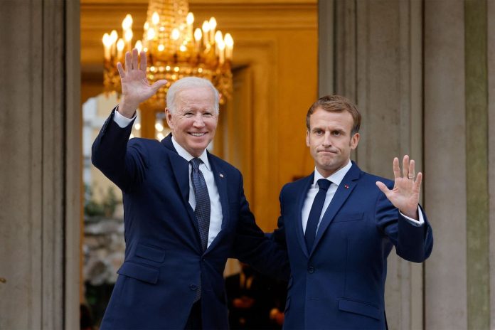 Biden and Macron Biden and Macron