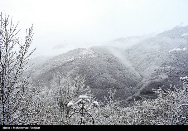 Mountainous regions of Iran blanketed in snow