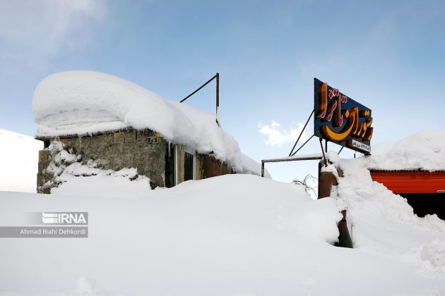 City of Chelgard in Chaharmahal and Bakhtiari province covered in snow