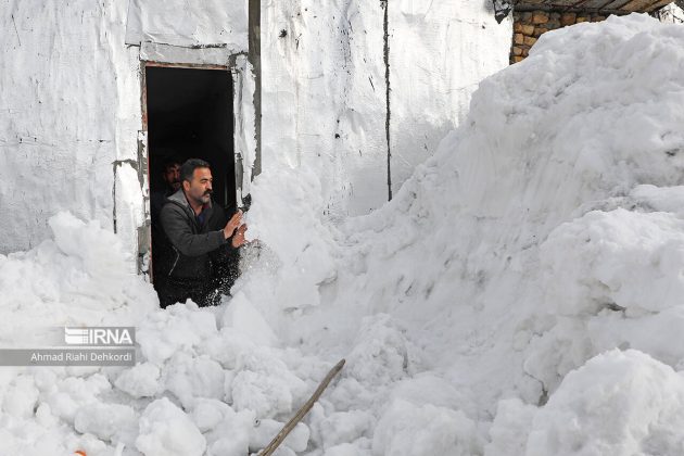 City of Chelgard in Chaharmahal and Bakhtiari province covered in snow