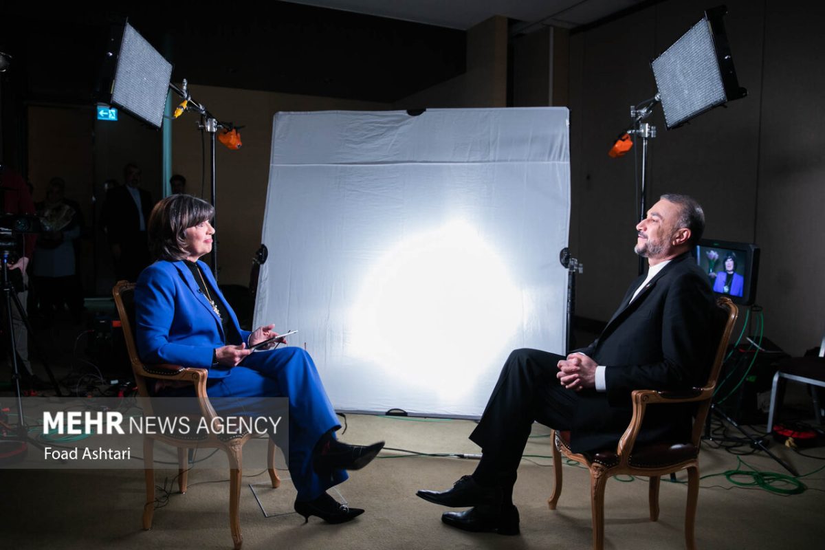 Hossein Amirabdollahian and Christiane Amanpour