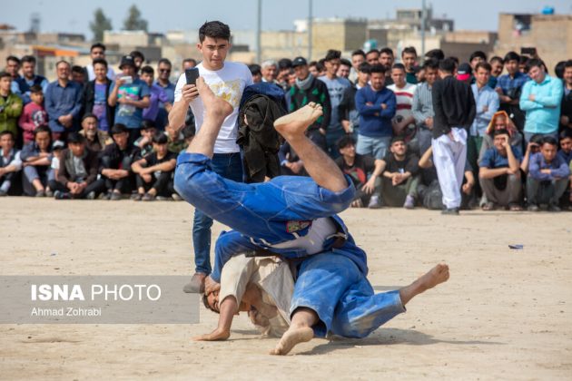 Afghan migrants wrestling tournament Iran
