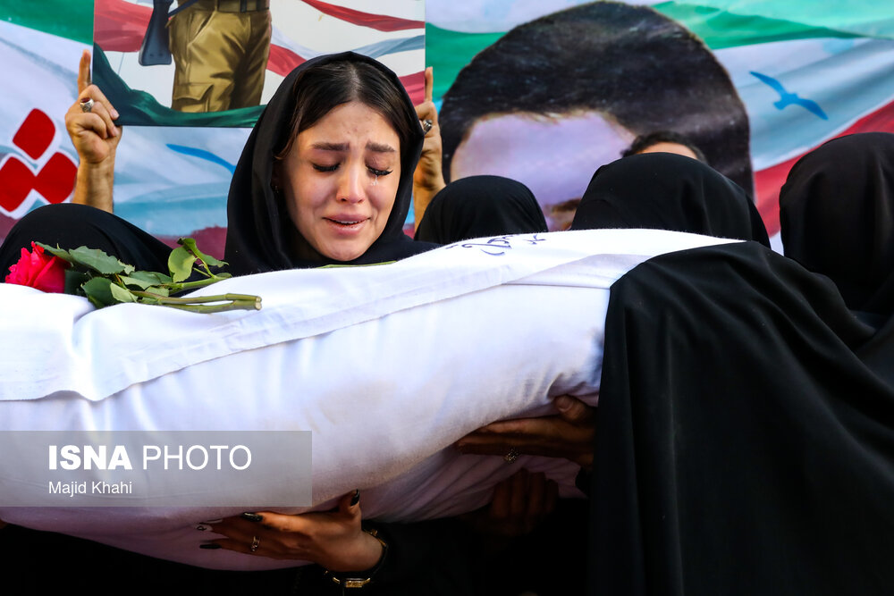 Funeral ceremony Iranian Assyrian martyr of Iraq war