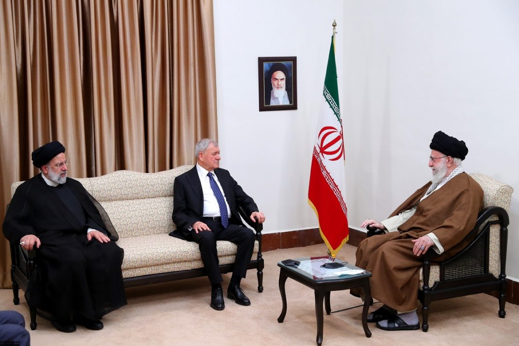 Ayatollah Khamenei, Iranian and Iraqi Presidents Raisi and Rashid