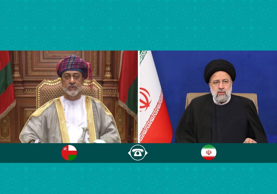 Iranian President Ebrahim Raisi Oman’s Sultan Haitham bin Tariq Al Said