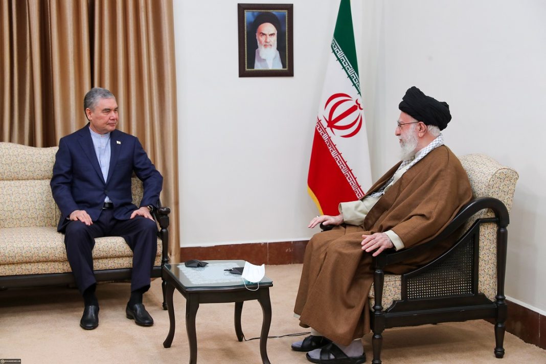 Ayatollah Khamenei and Gurbanguly Berdimuhamedov.
