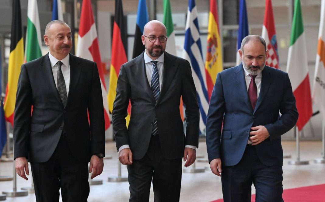 EU Armenia and Azerbaijan leaders