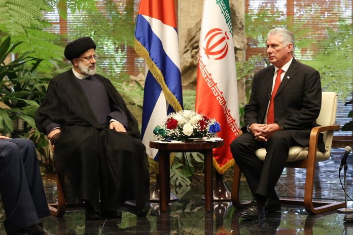 Ebrahim Raisi and Miguel Díaz-Canel