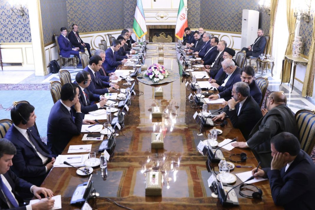 Iran and Uzbekistan Delegations