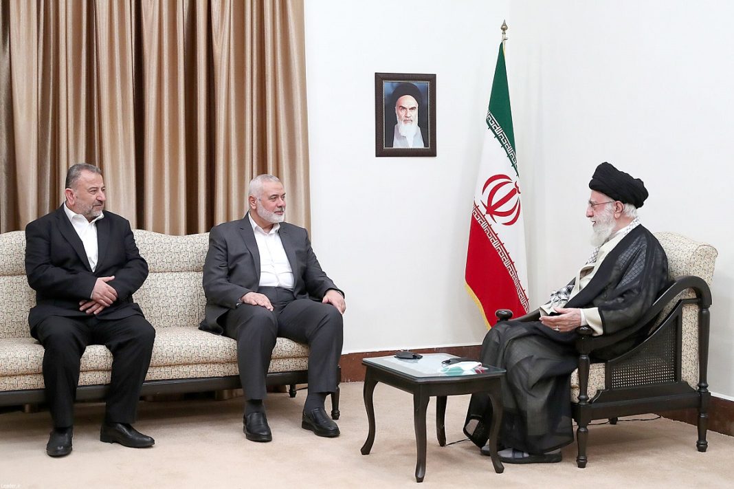 Ayatollah Khamenei and Haniyeh