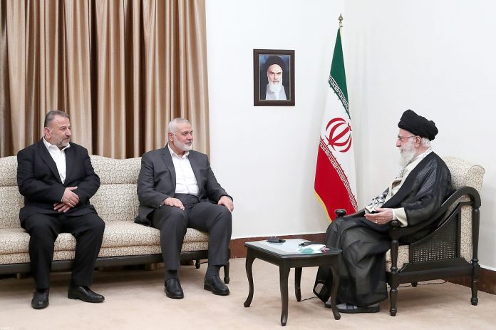 Ayatollah Khamenei and Haniyeh