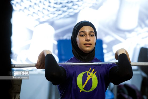 Female Iranian Weightlifters preparing for high-profile contests