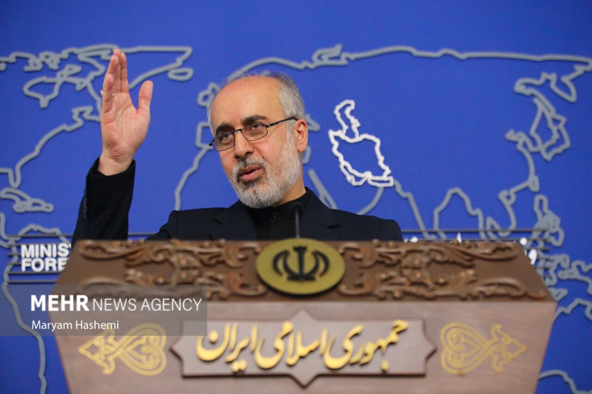 Iran says will never hold talks with US on basis of trust 1 Nasser Kanaani