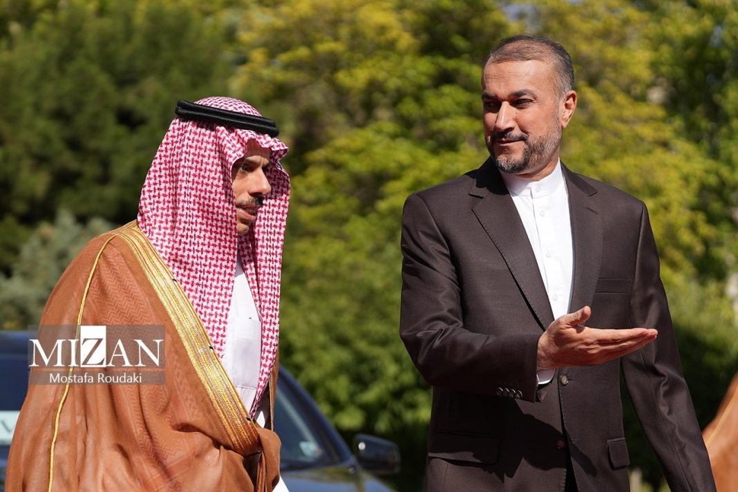 Hossein Amirabdollahian and Faisal bin Farhan Al-Saud