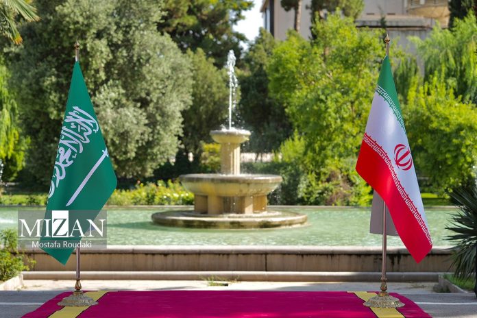 Iran and Saudi Arabia Flags