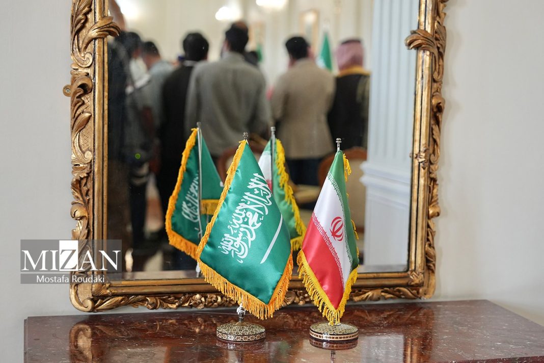 Iran and Saudi Arabia Flags