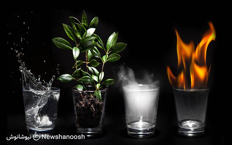 The body’s humors, which are based on the four classical elements, are: hot (fire), cold (earth), wet (water), and dry (air).