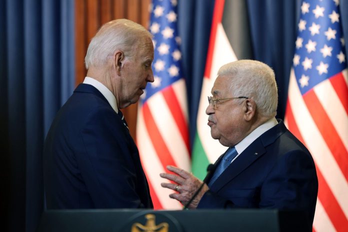 Joe Biden Mahmoud Abbas