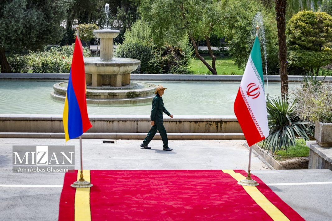 Iran Armenia Flags