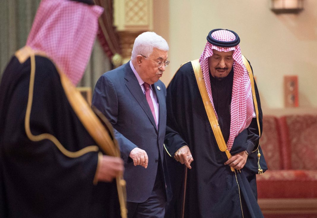 Mahmoud Abbas and King Salman