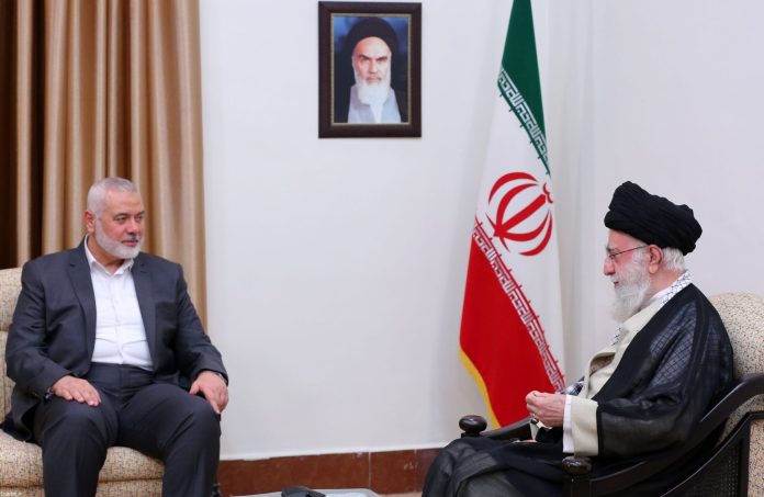 Ayatollah Khamenei and Haniyeh