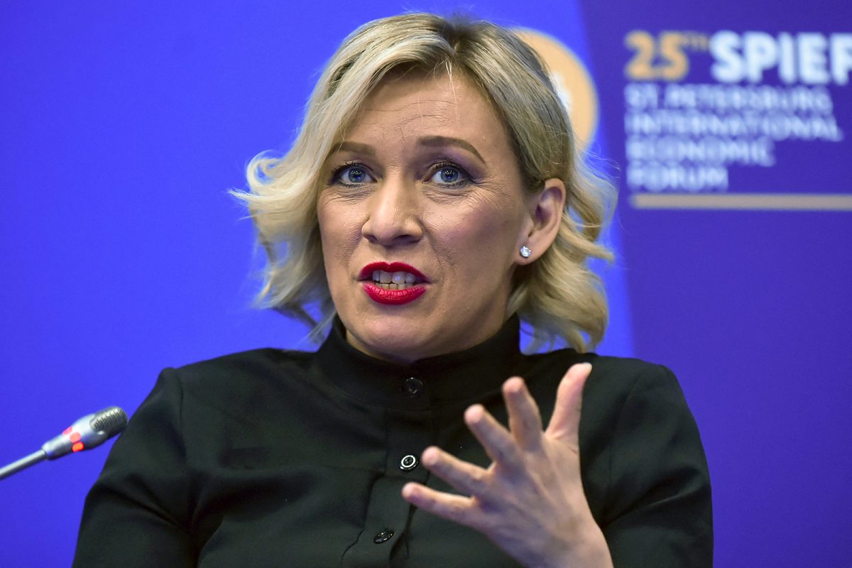Russian Foreign Ministry spokeswoman Maria Zakharova