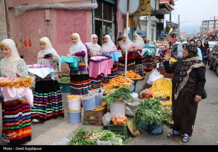 People in Iran's north welcoming Nowruz