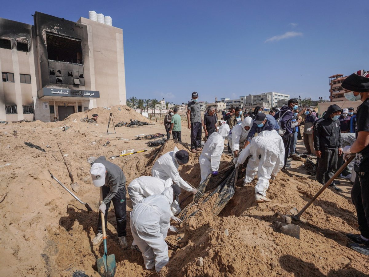 Nearly 200 bodies found in mass grave at Gaza hospital 1 Gaza War