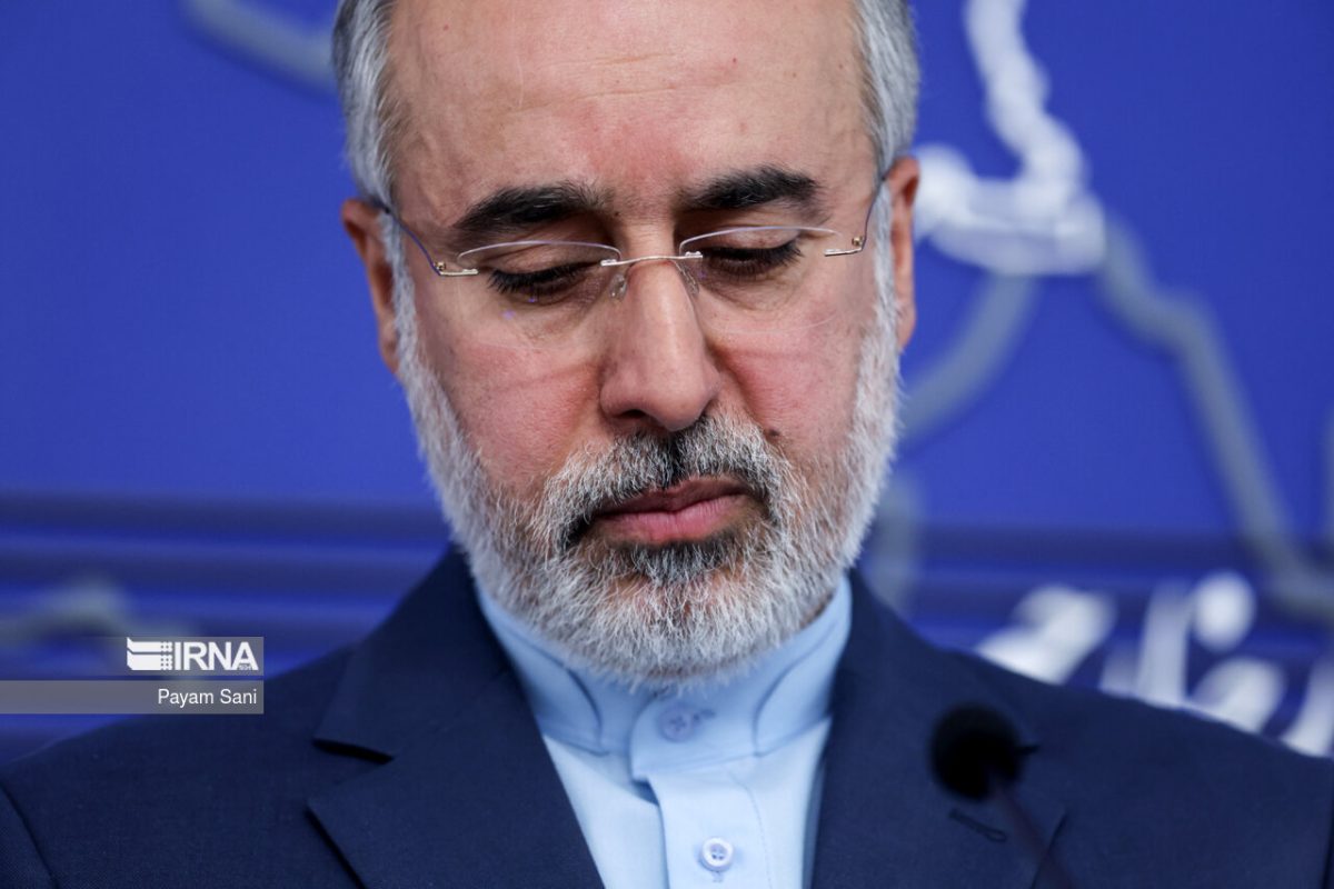 Iran says to take reciprocal measures in response to West's Ukraine-related sanctions 1 Nasser Kanaani