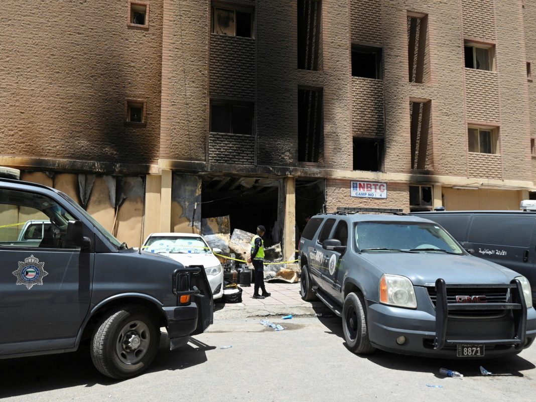 Fire at building housing workers in Kuwait