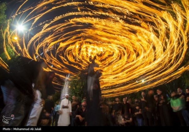 Najafis in Iran’s Qom mourn Imam Hussein’s martyrdom by torch-carrying rituals