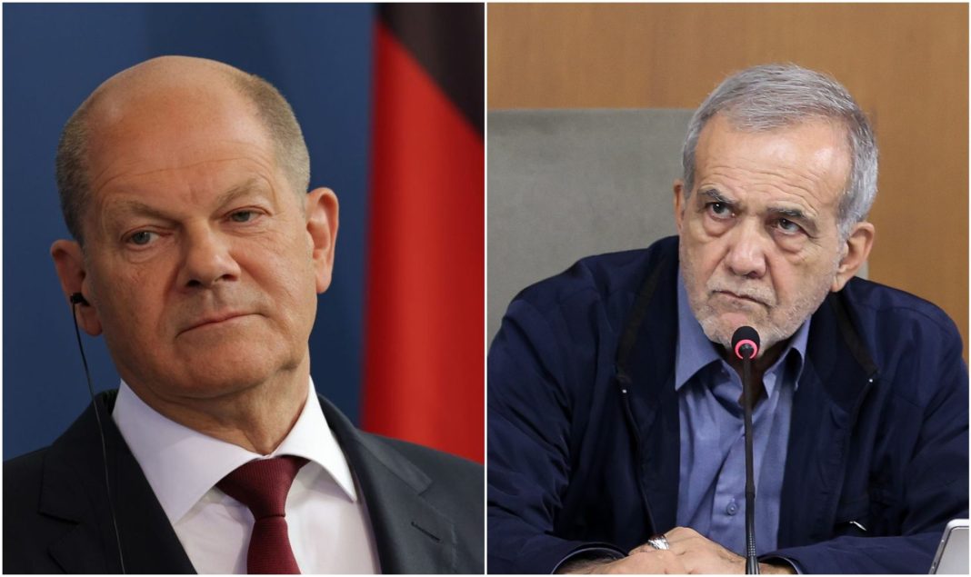 Masoud Pezeshkian Olaf Scholz