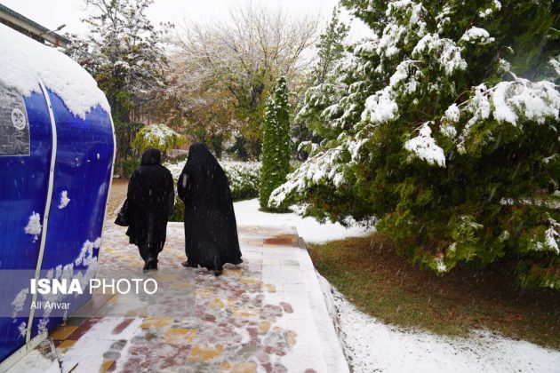 Different Iranian cities blanketed in snow