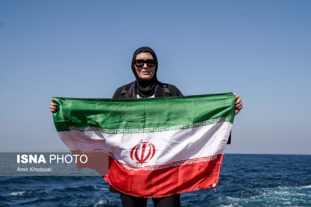 Iranian athletes visit Abu Musa Island in the Persian Gulf