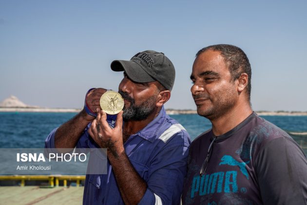 Iranian athletes visit Abu Musa Island in the Persian Gulf