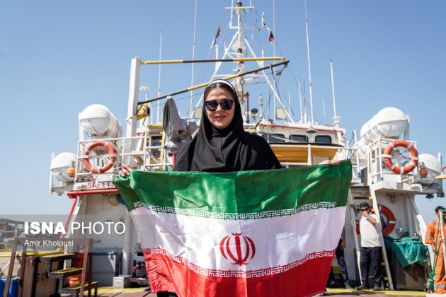 Iranian athletes visit Abu Musa Island in the Persian Gulf