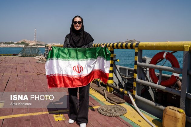 Iranian athletes visit Abu Musa Island in the Persian Gulf