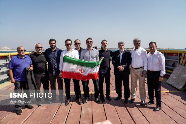 Iranian athletes visit Abu Musa Island in the Persian Gulf