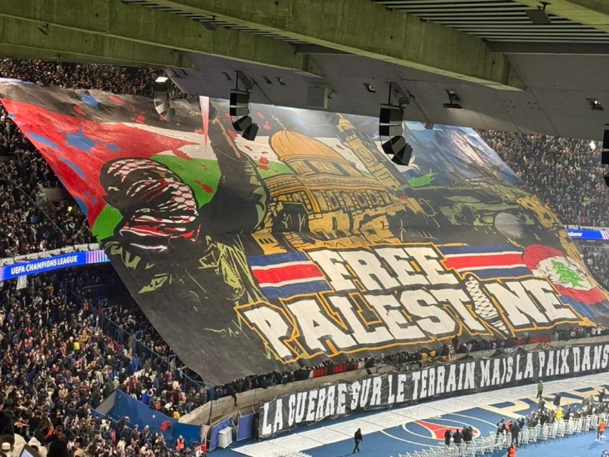 PSG soccer fans unfurl giant ‘Free Palestine’ banner