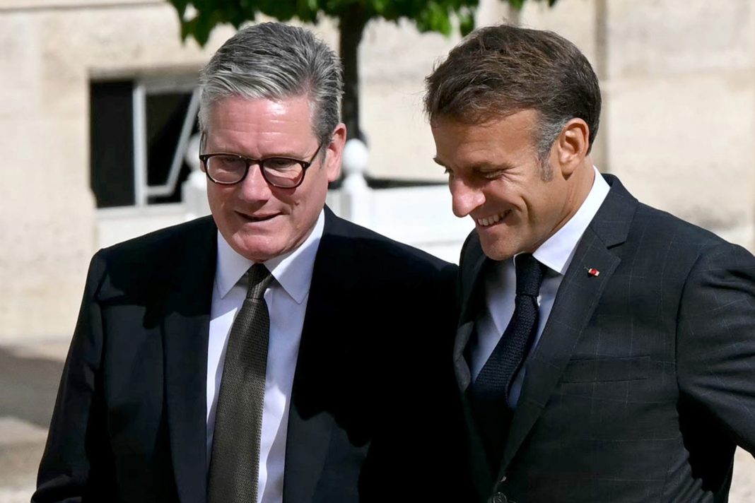 British Prime Minister Sir Keir Starmer and French President Emmanuel Macron