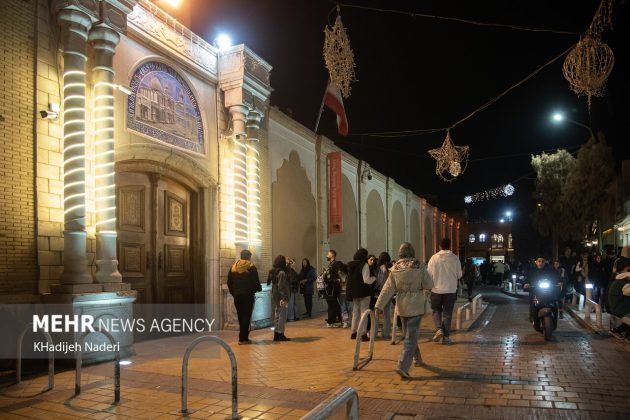 Vank Church, Jolfa district in Iran’s Isfahan decorated for New Year