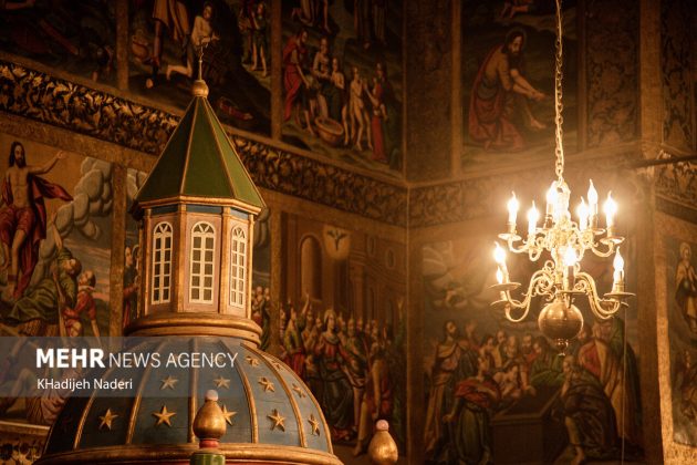 Vank Church, Jolfa district in Iran’s Isfahan decorated for New Year