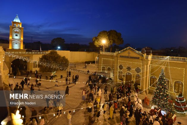 Vank Church, Jolfa district in Iran’s Isfahan decorated for New Year