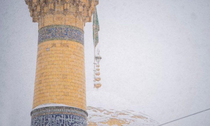 Pictures: A serene dance of snow at Imam Reza's shrine