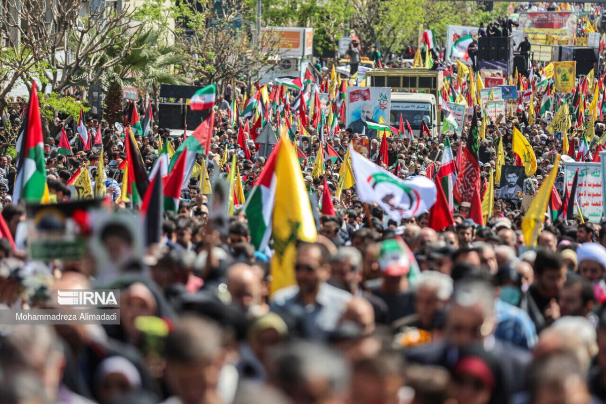 Iranians rally on Quds Day in solidarity with Palestine 1 Iranians rally on Quds Day in solidarity with Palestine