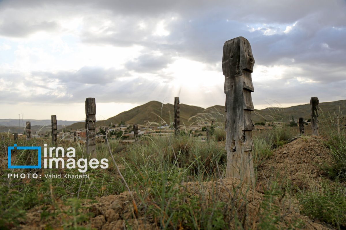Baghlegh Wooden Cemetery in northeastern Iran                     