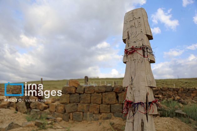 Baghlegh Wooden Cemetery in northeastern Iran                     