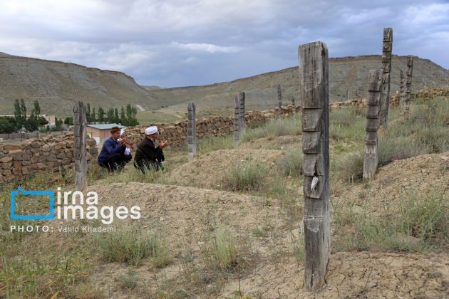 Baghlegh Wooden Cemetery in northeastern Iran                     