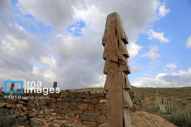 Baghlegh Wooden Cemetery in northeastern Iran                     
