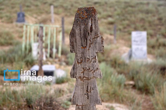 Baghlegh Wooden Cemetery in northeastern Iran                     